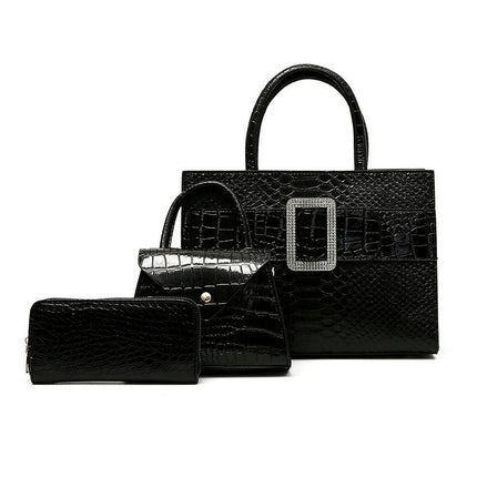 Ladies Large Capacity Bag Set 3 Pcs Bags for Women Purses Satchel Handbags Shoulder Tote Bags