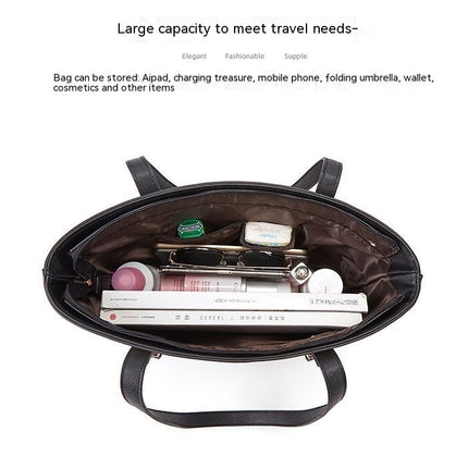 Women's Large Capacity Tote Shoulder Crossbody Bag 3 Pcs Tote Purse Handbags Leather Satchel Bag