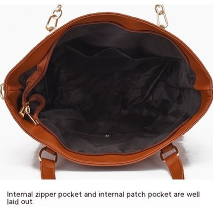 6 Pcs Large Crossbody Bags Ladies Shoulder Handbags Purse and Wallet Set for Women Totes Purses