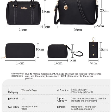 Women Ladies 6 Pcs Handbag Set Totes Satchels Crossbody Shoulder Bags and Purse Clutch