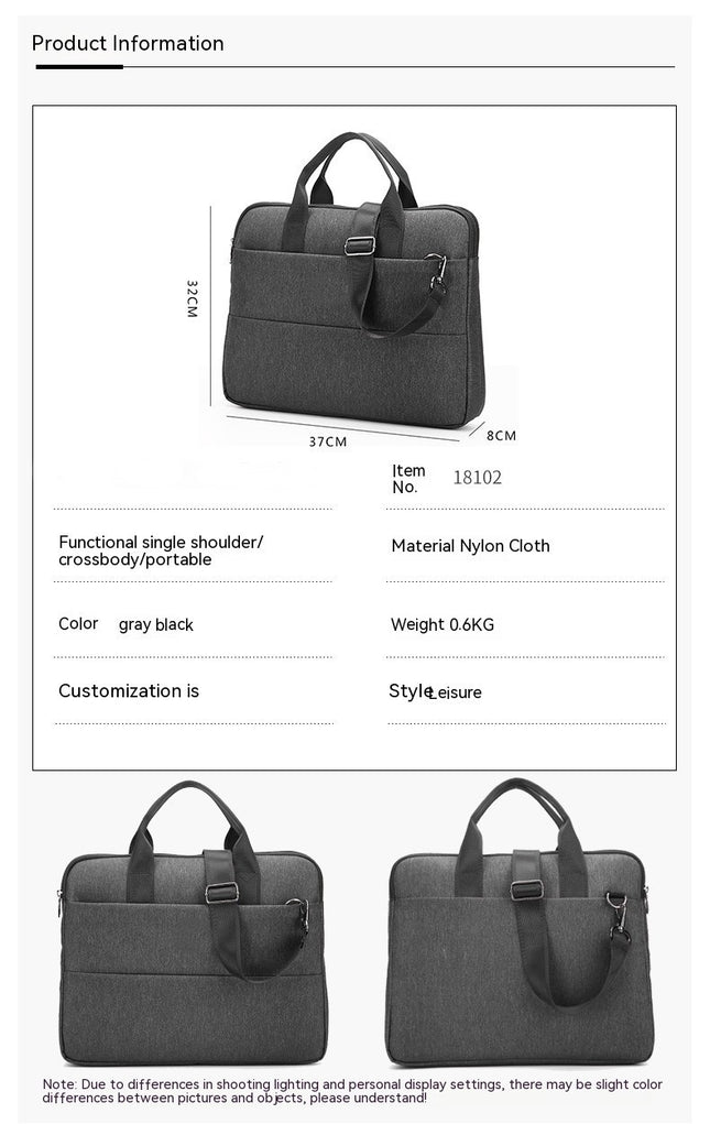 Laptop Bag Slim Briefcase Large Laptop Case for Men Women Waterproof Computer Bags for Work Travel