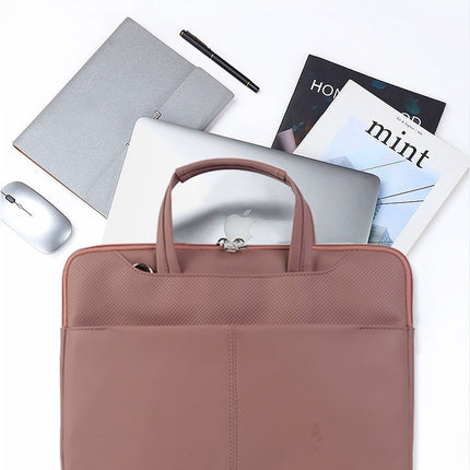 Laptop Sleeve Handbag, PU Leather Laptop Shoulder Bag Computer Bag Laptop Carrying Bag