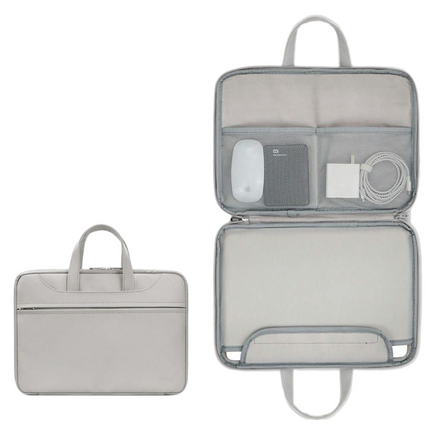 Portable Laptop Bag PU Leather Laptop Sleeve Handbag for Men and Women Waterproof Computer Bag