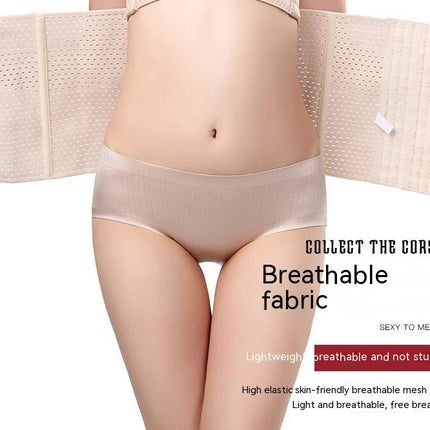 Women's Abdominal Belt Sports Girdle Six Rows Of Buckle Plastic Waist Binding Body Shaping Girdle