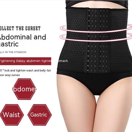 Women's Abdominal Belt Sports Girdle Six Rows Of Buckle Plastic Waist Binding Body Shaping Girdle