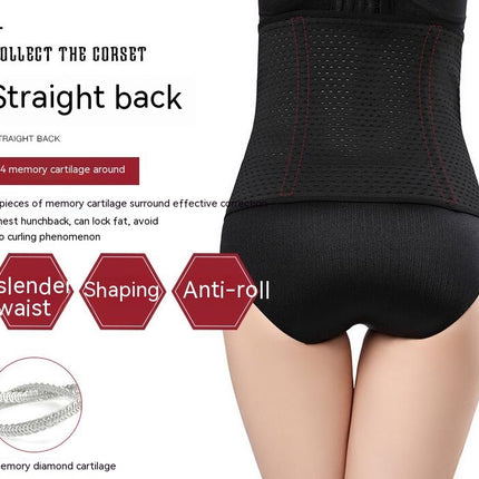 Women's Abdominal Belt Sports Girdle Six Rows Of Buckle Plastic Waist Binding Body Shaping Girdle