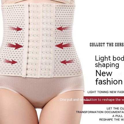 Women's Abdominal Belt Sports Girdle Six Rows Of Buckle Plastic Waist Binding Body Shaping Girdle