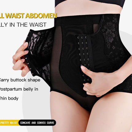 Tummy Tuck Pants for Women Waist Tightening Tummy Lifting Hip Girdle Pants Large Size Triangle with Buckle Shaping Pants