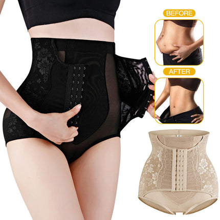 Tummy Tuck Pants for Women Waist Tightening Tummy Lifting Hip Girdle Pants Large Size Triangle with Buckle Shaping Pants