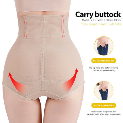 Tummy Tuck Pants for Women Waist Tightening Tummy Lifting Hip Girdle Pants Large Size Triangle with Buckle Shaping Pants