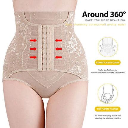 Tummy Tuck Pants for Women Waist Tightening Tummy Lifting Hip Girdle Pants Large Size Triangle with Buckle Shaping Pants