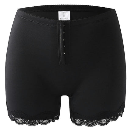 Women's Bare Ass Butt Lift Pants Buckle Adjustable Waist Contouring Tummy Tuck Shorts