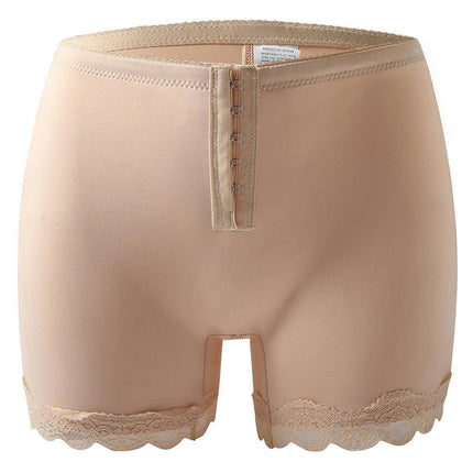 Women's Bare Ass Butt Lift Pants Buckle Adjustable Waist Contouring Tummy Tuck Shorts