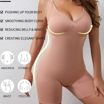 Backless Shapewear for Women Tummy Control Bodysuit Seamless Full Body Shaper Sleeveless Jumpsuits Tank Tops