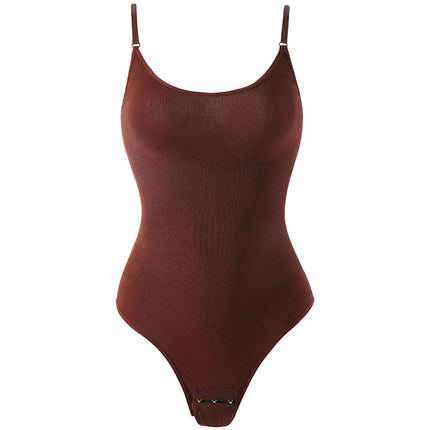 Women's One-piece Tummy Control Body Shaper Round Neck Seamless Butt Lift Full Body Shaper