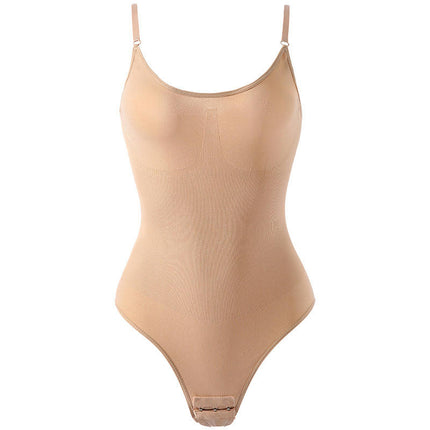 Women's One-piece Tummy Control Body Shaper Round Neck Seamless Butt Lift Full Body Shaper