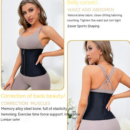 Waist Trainer for Women Zipper Tummy Control Shapewear Plus Size Waist Cincher Corset  Body Shaper Sport Girdle