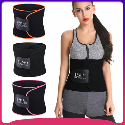 Women's Waist Trainer - Fitness Sweaty Waist Protector - Postpartum Rubber Belly Band
