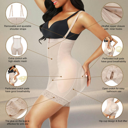 Shapewear for Women Seamless Firm Triple Control Plus Size Tummy Control Butt Lifter