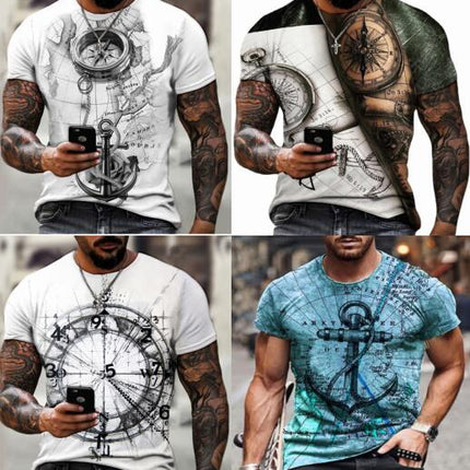 Unisex 3D Pattern Printed Short Sleeve T-Shirts Casual Graphics Tees 1