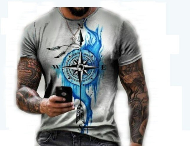 Unisex 3D Graphic Print Shirts for Mens Casual Short Sleeve Tee Shirts Top