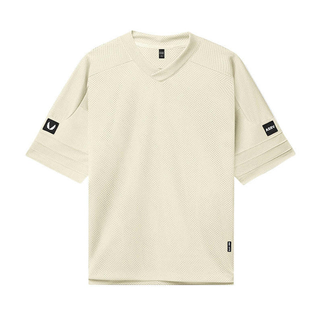 Men's T-shirt Loose Large Size V-neck Short-sleeved Mesh Quick-dry Sports Basketball Jerseys