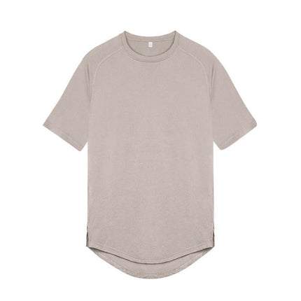 Men's t-shirt Trend Round Neck Short Sleeve Solid Color Quick Drying Sports Blue Ball Shirt