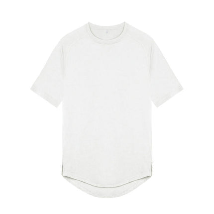 Men's t-shirt Trend Round Neck Short Sleeve Solid Color Quick Drying Sports Blue Ball Shirt