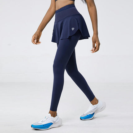 Skirted Legging for Women, Yoga Legging with Skirts &Women Tennis Leggings Clothes Pockets