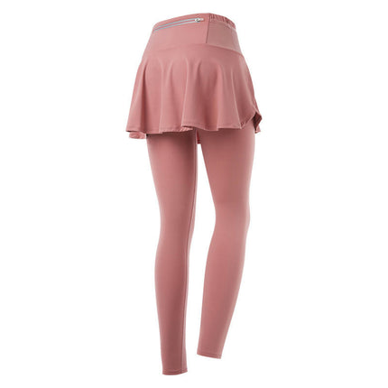 Skirted Legging for Women, Yoga Legging with Skirts &Women Tennis Leggings Clothes Pockets