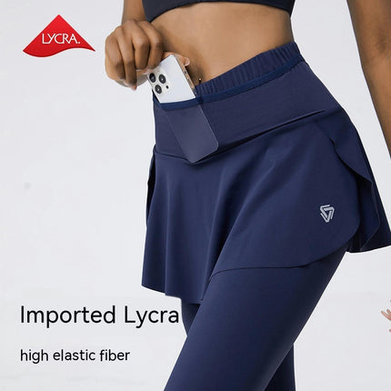 Skirted Legging for Women, Yoga Legging with Skirts &Women Tennis Leggings Clothes Pockets