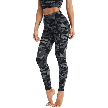 Women's Yoga Pant Tummy Control High Waist Running Leggings with Pocket