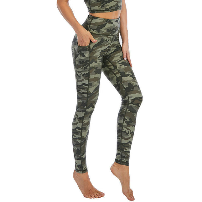 Women's Yoga Pant Tummy Control High Waist Running Leggings with Pocket