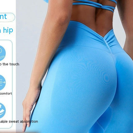 V Back Scrunch Butt Leggings for Women Soft High Waisted Booty Tights Workout Gym Yoga Pants