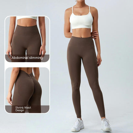 V Back Scrunch Butt Leggings for Women Soft High Waisted Booty Tights Workout Gym Yoga Pants