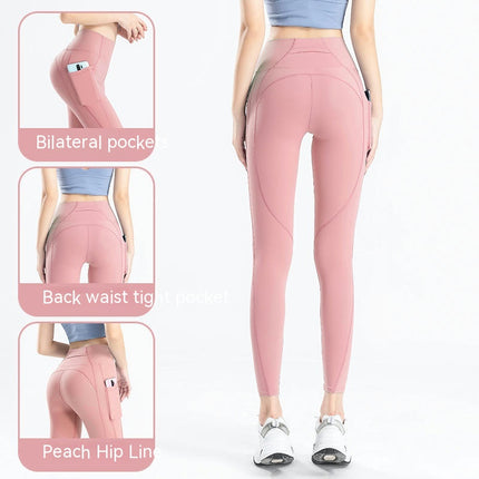 Women's Yoga Pants Tummy Control High Waist Running Women's Leggings with Pocket