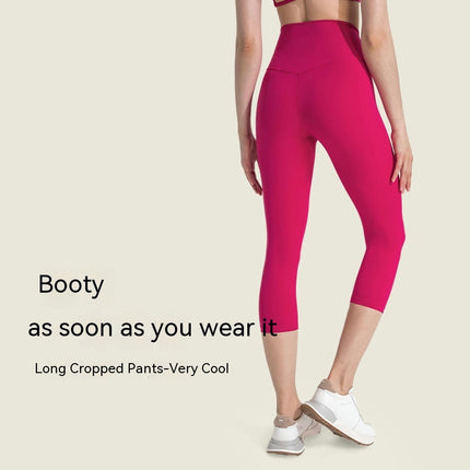 High Waisted Capri Leggings for Women - Soft Slim Yoga Pants with Pockets for Running Workout