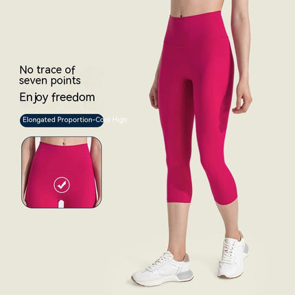 High Waisted Capri Leggings for Women - Soft Slim Yoga Pants with Pockets for Running Workout
