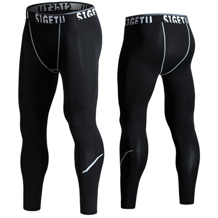 Men's Elasticity Pants Base Layer Running Tights Leggings for Sports