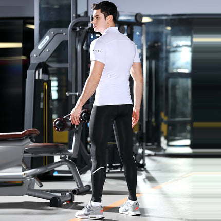 Men's Elasticity Pants Base Layer Running Tights Leggings for Sports