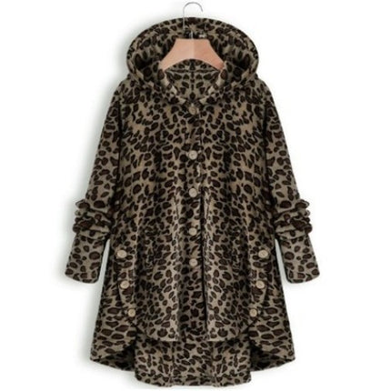 Womens Fuzzy Fleece Open Front Hooded Cardigan Jackets Sherpa Outerwear Coats with Pockets