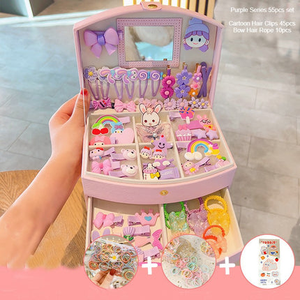 Fashion Hair Clips Cute Hair Accessories Mix Colorful Set Non-slip Flower Fruit Candy Rainbow Hair Pins Hair Barrettes Set