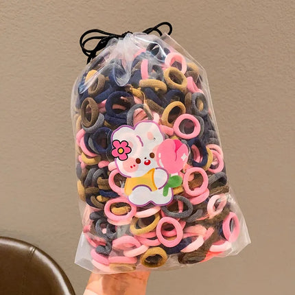 Girl's Hair Bands,Cotton Baby Hair Ties,Multicoloured Small Elastic Hair Band for Toddler Hair Bands Children Girls' Ponytail Holder