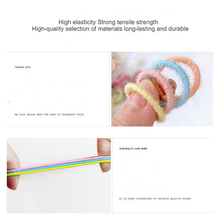 Girl's Hair Bands,Cotton Baby Hair Ties,Multicoloured Small Elastic Hair Band for Toddler Hair Bands Children Girls' Ponytail Holder