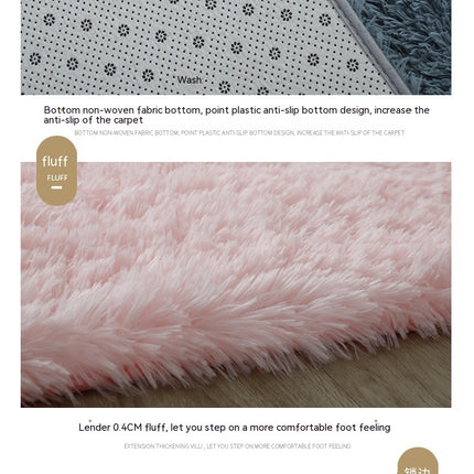 Extra Long Pile Fluffy Rugs and Carpet, Non-Slip Soft Cozy Rectangular Shaggy Rug for Bedroom, Nursery, Living Room