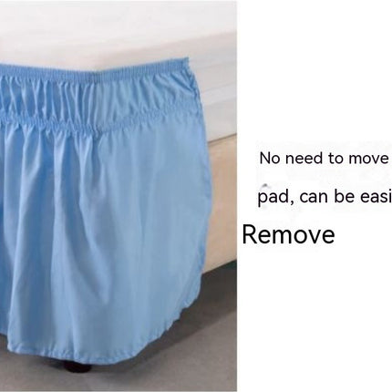 Wrap-Around Bed Skirt for King And Queen Size Beds Elasticized Draped Dust Ruffle for Easy Fit Wrinkle-Resistant, Fade-Resistant Bed Skirt