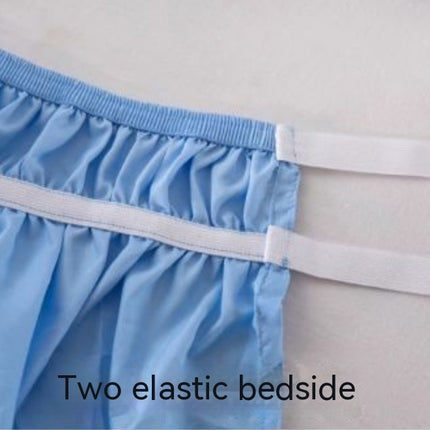 Wrap-Around Bed Skirt for King And Queen Size Beds Elasticized Draped Dust Ruffle for Easy Fit Wrinkle-Resistant, Fade-Resistant Bed Skirt