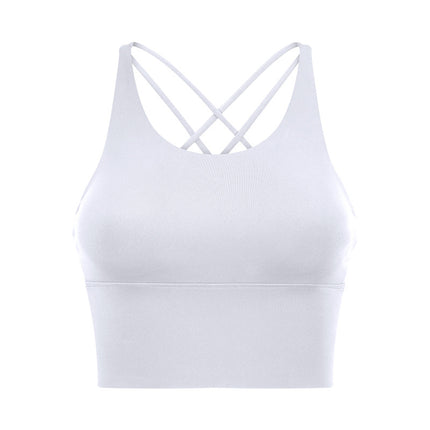 Sports bras for women, straps cross back sports underwear yoga wear women's sexy backless fitness bra padded bra