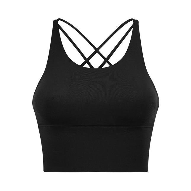 Sports bras for women, straps cross back sports underwear yoga wear women's sexy backless fitness bra padded bra