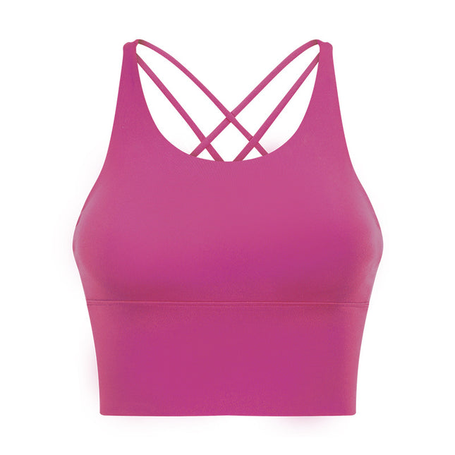 Sports bras for women, straps cross back sports underwear yoga wear women's sexy backless fitness bra padded bra